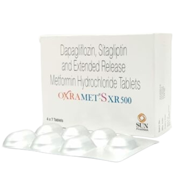 옥스라메트 S XR 500 (다파글리플로진 Dapagliflozin 10mg + 시타글립틴 Sitagliptin 100mg + 메트포르민 Metformin 500mg) 상품 사진 