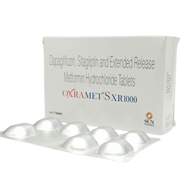 옥스라메트 S XR 1000 (다파글리플로진 Dapagliflozin 10mg + 시타글립틴 Sitagliptin 100mg + 메트포르민 Metformin 1000mg)  상품 사진 