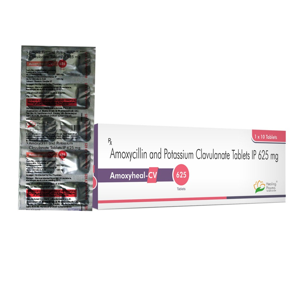 아목시힐 CV 625 (Amoxycillin 500mg + 클라불란산 Pot.Clavulanate 125mg) 상품 사진 