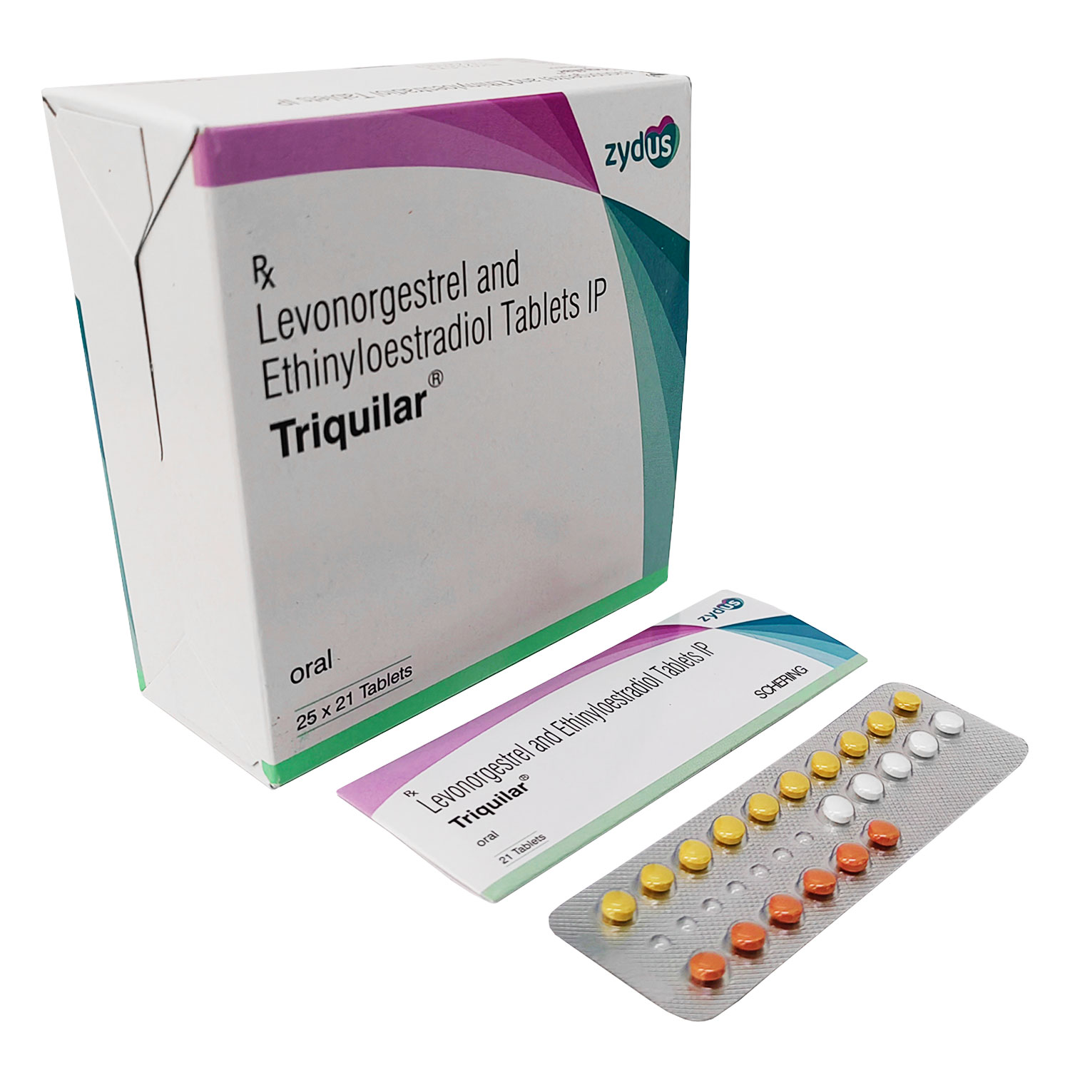 트리큘러 21 ( 에치닐에스트라디올 + 레보노르게스트렐 Ethinyl Estradiol + Levonorgestrel ) 상품 사진 