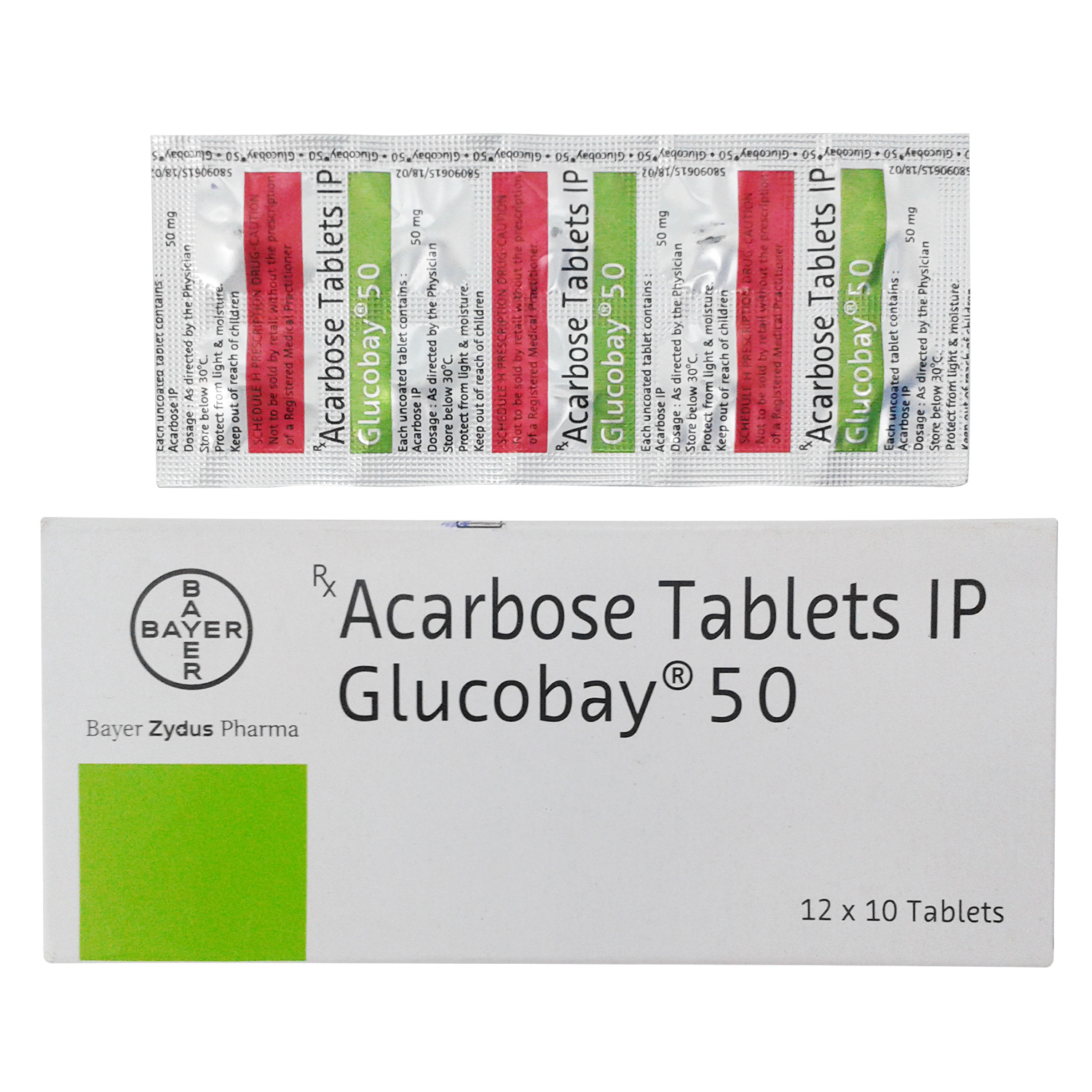 글루코바이 50 ( 아카보스 Acarbose 50mg ) 상품 사진 